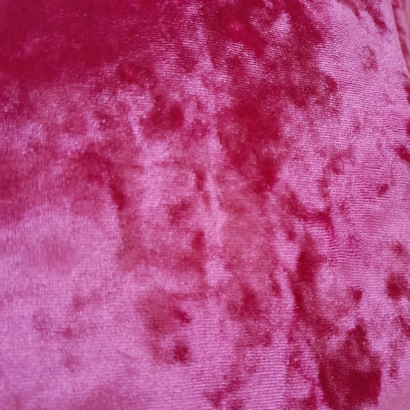 Long sleeve hot pink crushed velvet bodysuit size 10 NWT - Picture 3 of 4